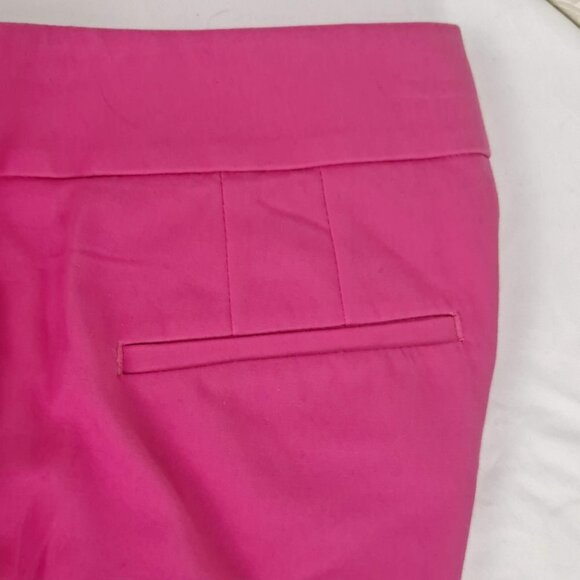 Loft Size 2P Hot Pink Cotton Ankle Length Trousers Front/Back Pockets NWOT - Picture 3 of 12